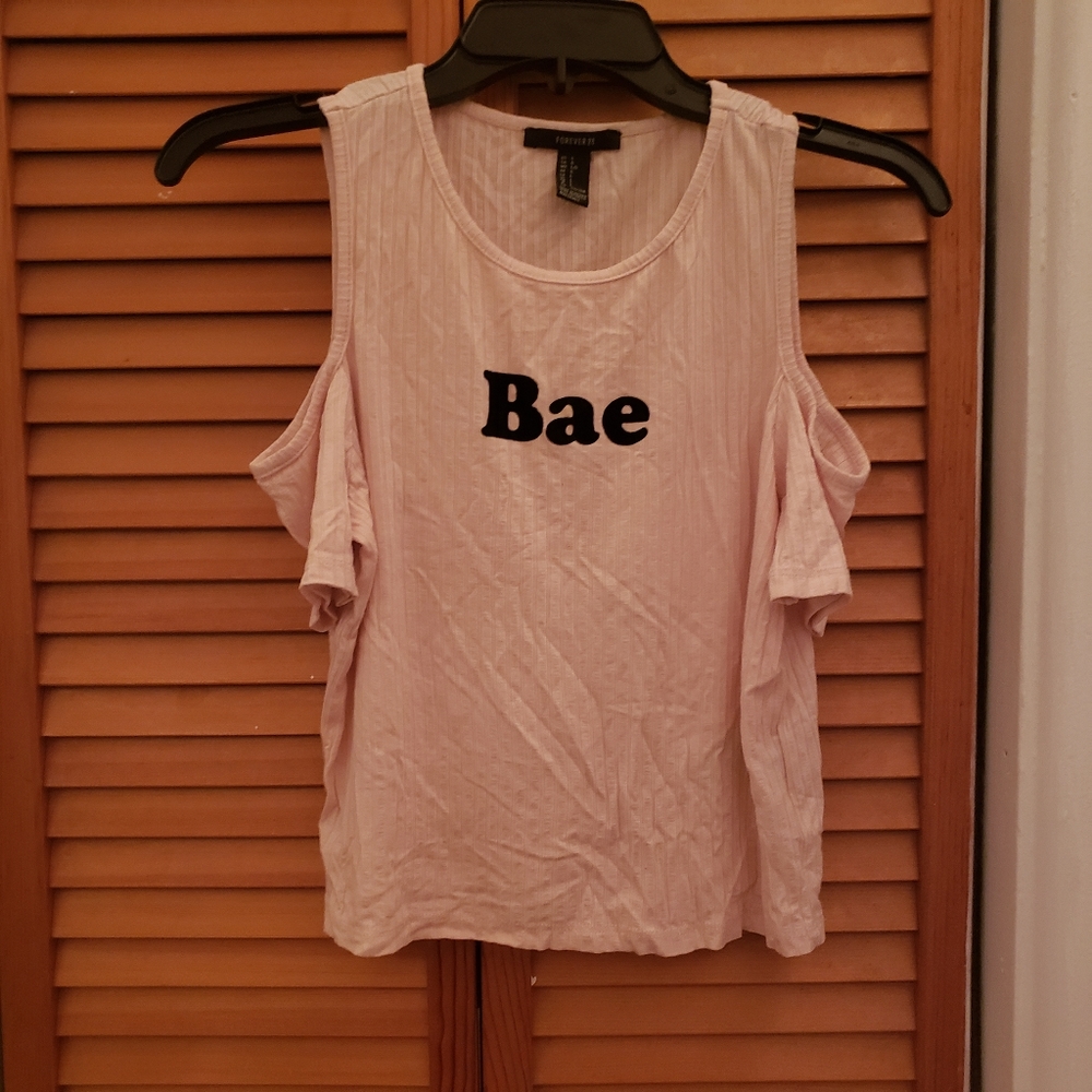 Baby pink crop top free surprise gift with purchas